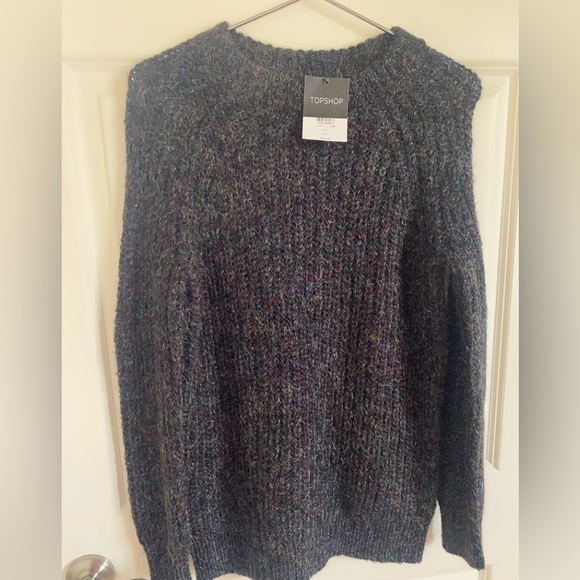 TopShop oversized knit multi-colored iridescent sweater - Picture 2 of 6